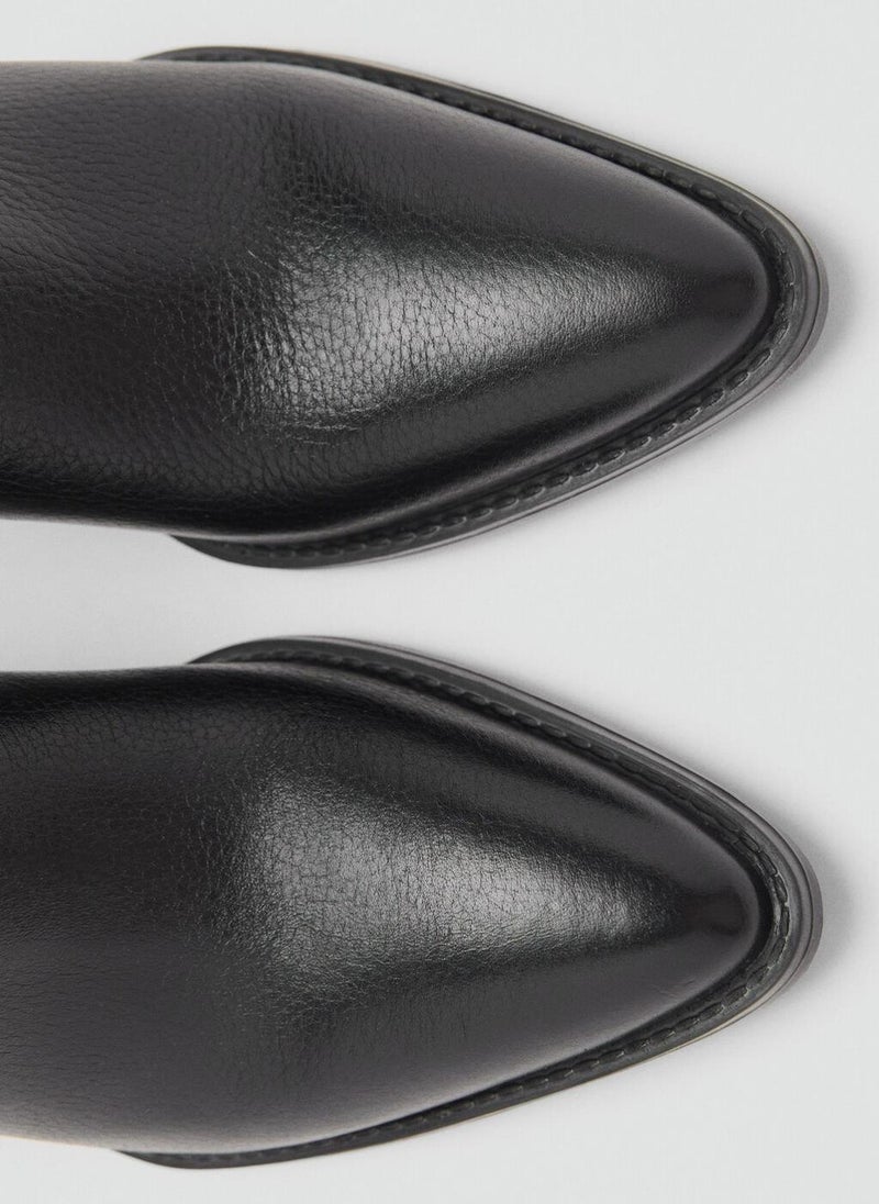 مانجو أحذية جلدية مدببة للكاحل - Image 4