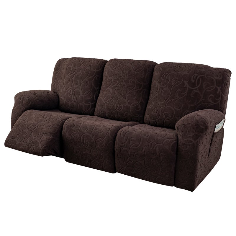 73Hours 3-Seater Hook Pattern Chivas Elastic All-Inclusive Recliner Cover Rocking Chair Cover Simple Sofa Protective Cover Fabric Sofa Cover - Image 1
