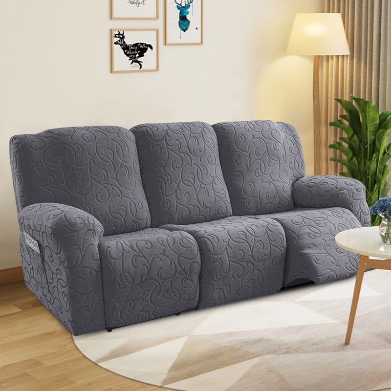 73Hours 3-Seater Hook Pattern Chivas Elastic All-Inclusive Recliner Cover Rocking Chair Cover Simple Sofa Protective Cover Fabric Sofa Cover - Image 2
