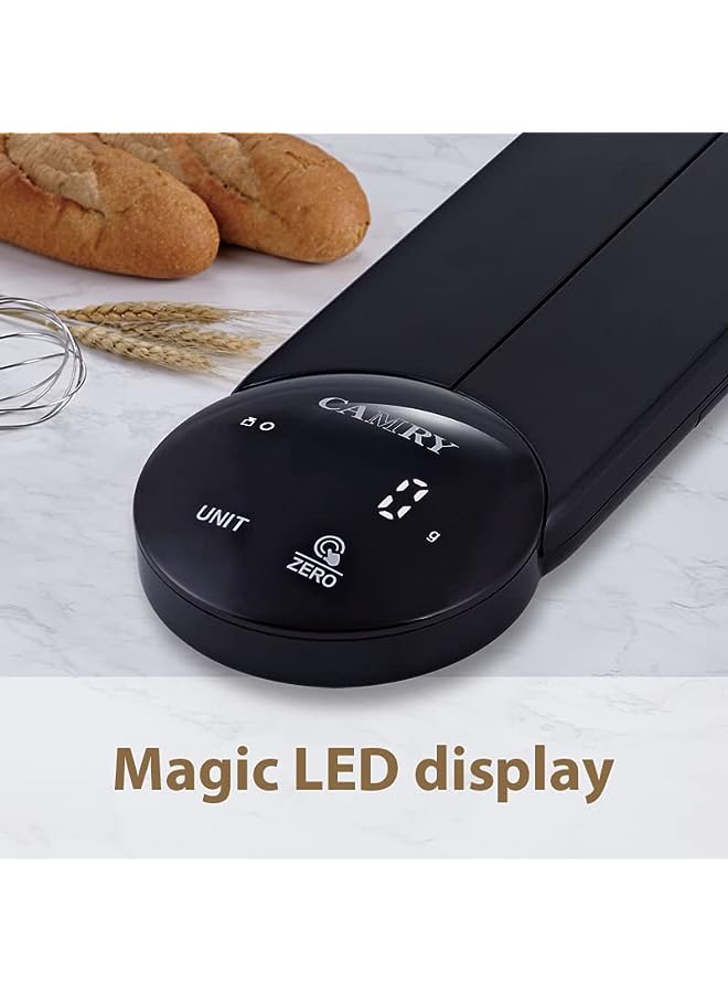 vesus Aqua Arcade Professional Flodable Digital Kitchen Scale - Compact Portable - Accurate with Sleek Design - Durable Premium-Quality for Perfect Measurements Every Time - Image 3