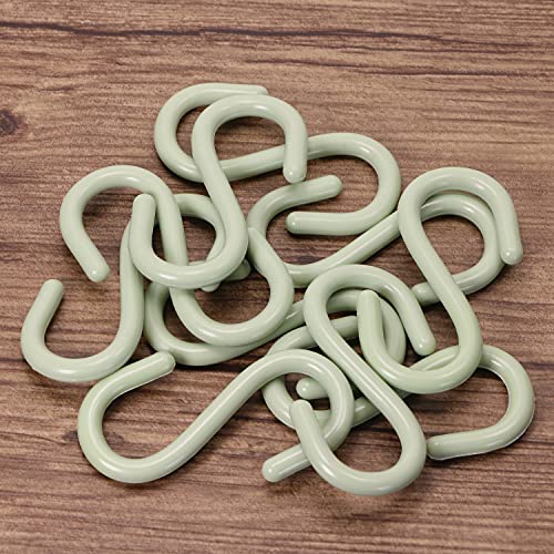 Mini Skater 2.5" S Shape Hooks, 10Pcs Light Green Plastic, Rust Resistant, Heavy Duty, Kitchen, Bathroom, Closet, Storage Room, Garage, Workshop, Office, Hanging Plants - Image 4