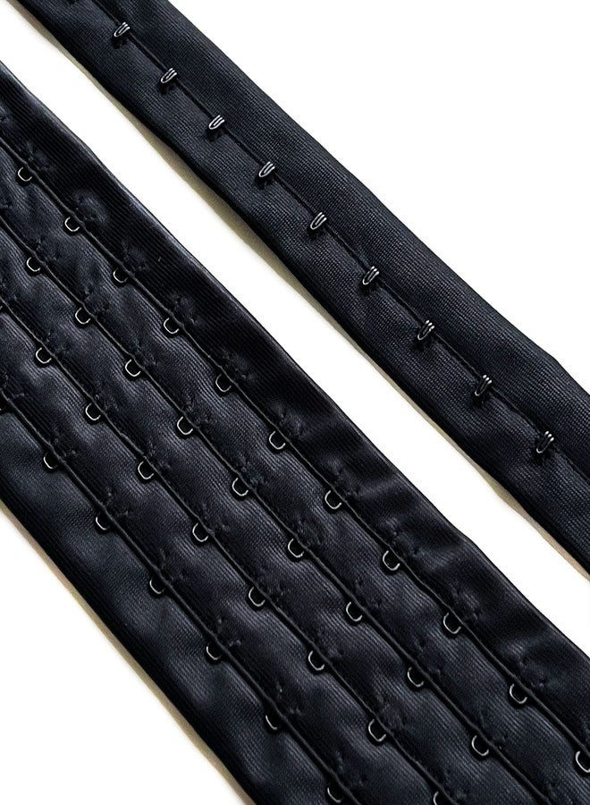PetiteCocoCrafts 4 Rows of Eyes - Hook and Eye Tape (Selling per 2yd/Pack) (Black) - Image 1