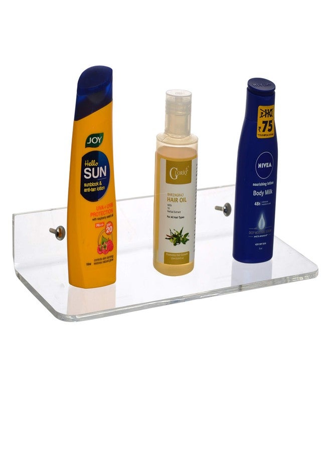 STIMULUS Acrylic Multi-Purpose Wall Mount Bathroom Shelf | Modern Storage Rack for Bathroom, Kitchen & Home | Transparent - Image 4