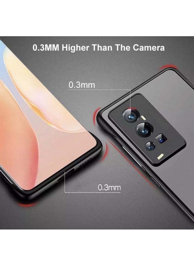 Realcase - REALCASE Compatible for Vivo X60 Pro+ 5G Back Cover Case | Stylish Frameless Matte Skin | Soft TPU Shock Proof Bumper Back Cover for Vivo X60 Pro Plus (F-Black) - Image 1