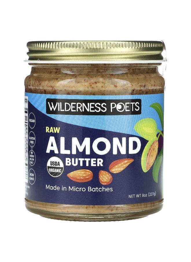 Wilderness Poets Wilderness Poets, Organic Raw Almond Butter, 8 oz (227 g)  - Image 1