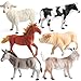 SCAHOW Farm Animal Toys for Kids 35 57 Realistic Farm Animal Figurines with Cow Pig Donkey Sheep Goat Horse Toys Educational Barnyard Poultry Farm Playset for Boys Girls - Image 2