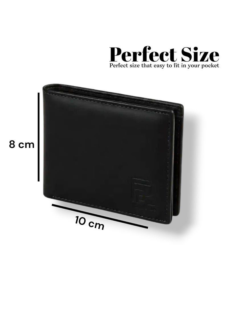 FERROHIDE Ferrohide Black Leather Master Card Wallet, CalfSkin, Gift Box Included - Image 3