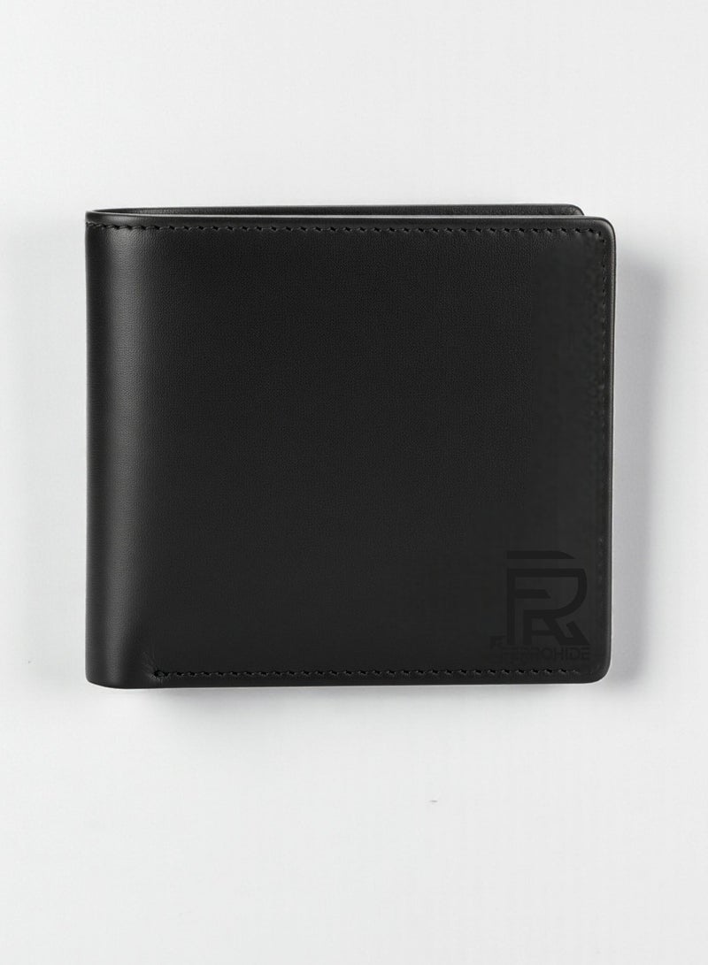 FERROHIDE Ferrohide Black Leather Master Card Wallet, CalfSkin, Gift Box Included - Image 2