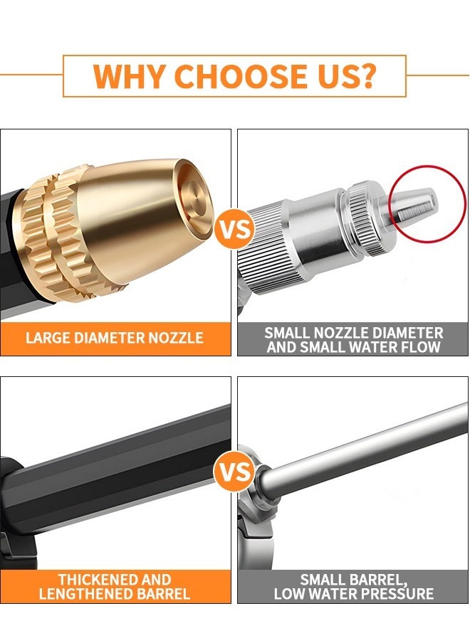 GROIC Pressure Washer Gun and Hose Kit, 16.5 FT Power Washer Hose and 3 Metal Quick Connect Nozzle Tips High Power Washer Gun Portable Design for Car wash by Yourself  - Image 3