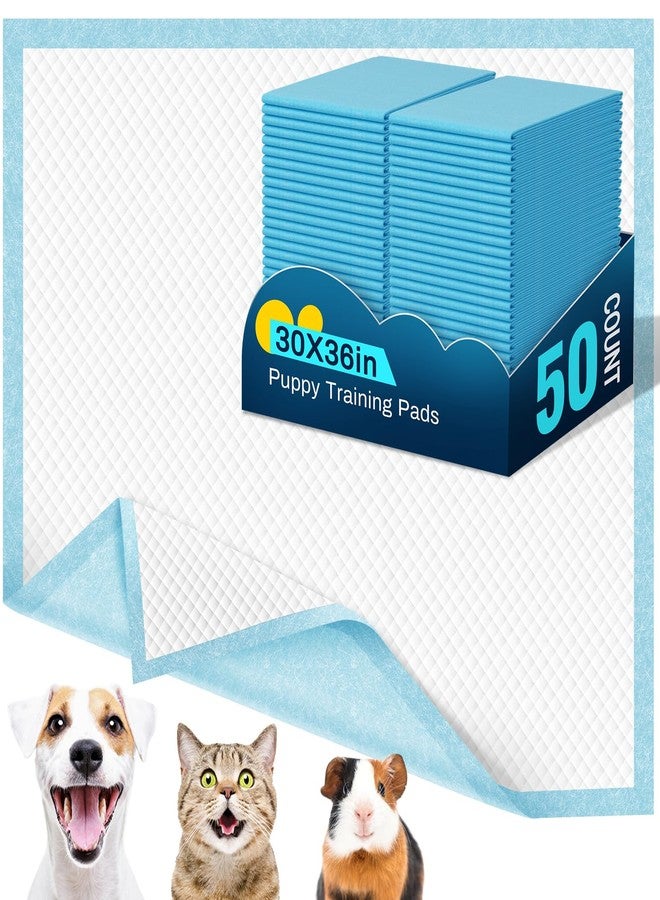 فوط تدريب الجراء VJJ مقاس XL، 30 × 36 بوصة، 50 فوطة تدريب للكلاب والقطط، فوط تدريب للكلاب للاستخدام مرة واحدة، مقاس كبير جدًا، فوط تدريب كبيرة جدًا للاستخدام الداخلي والخارجي - Image 1