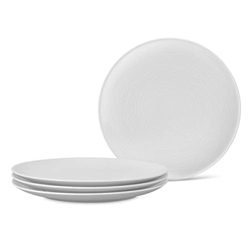 Noritake WoW Swirl Salad/Dessert Plates, Coupe, 8 1/4", Set of 4 in White - Image 2