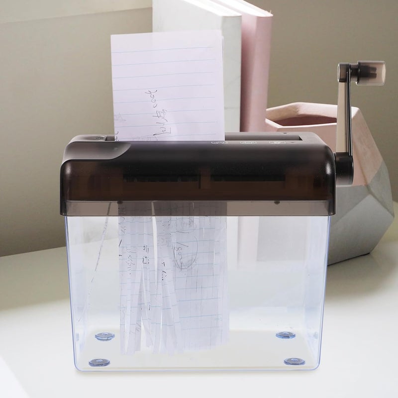 Alasum Manual Desktop Paper Shredder Small A6 Hand Crank Office Supply Wear-Resistant Manual Shredder for Home and School Use - Image 5
