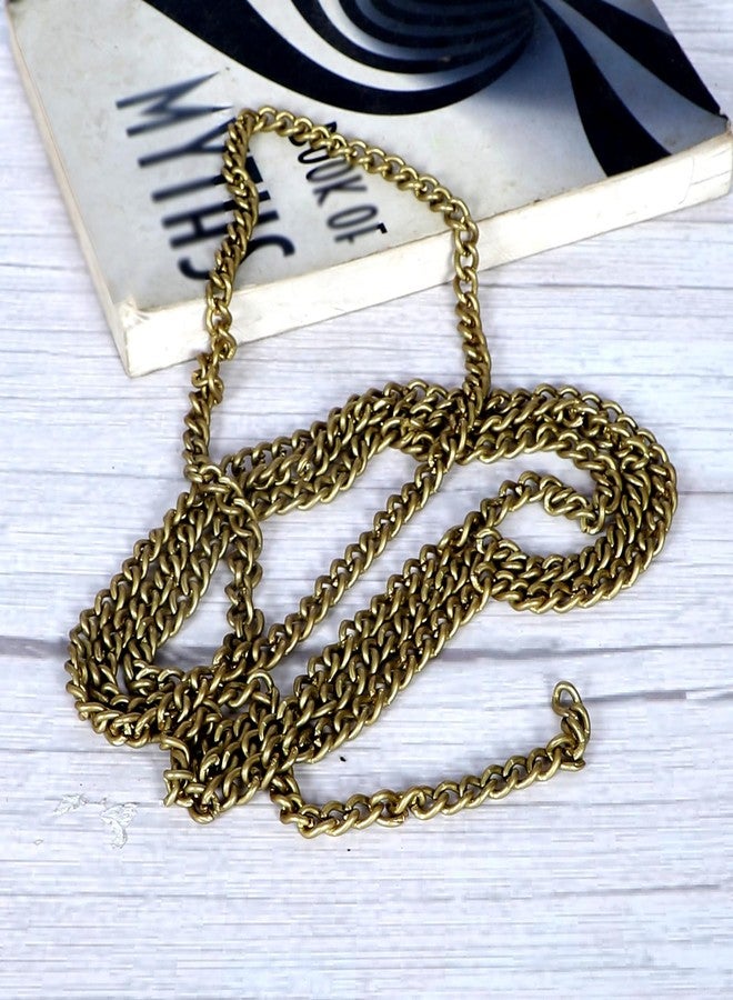Two Moustaches Brass Hanging Chain for Bells, Brass Chain for Extension, Golden chain for Temple bells, Yellow, 2 meters, Standard, Pack of 1 - Image 2