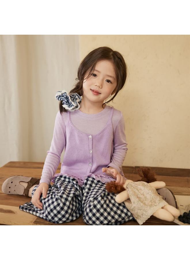 Luson Xiao O Bao Okids Baby Knitted Vest Girls Autumn New Fashionable Versatile Sleeveless Top - Image 4