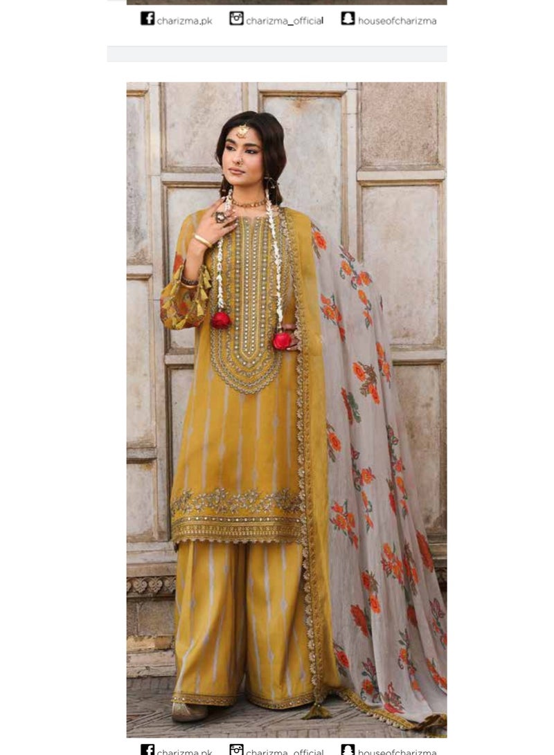 كاريزما طقم زفاف شيفون غير مخيط من تشاريزما - Image 1