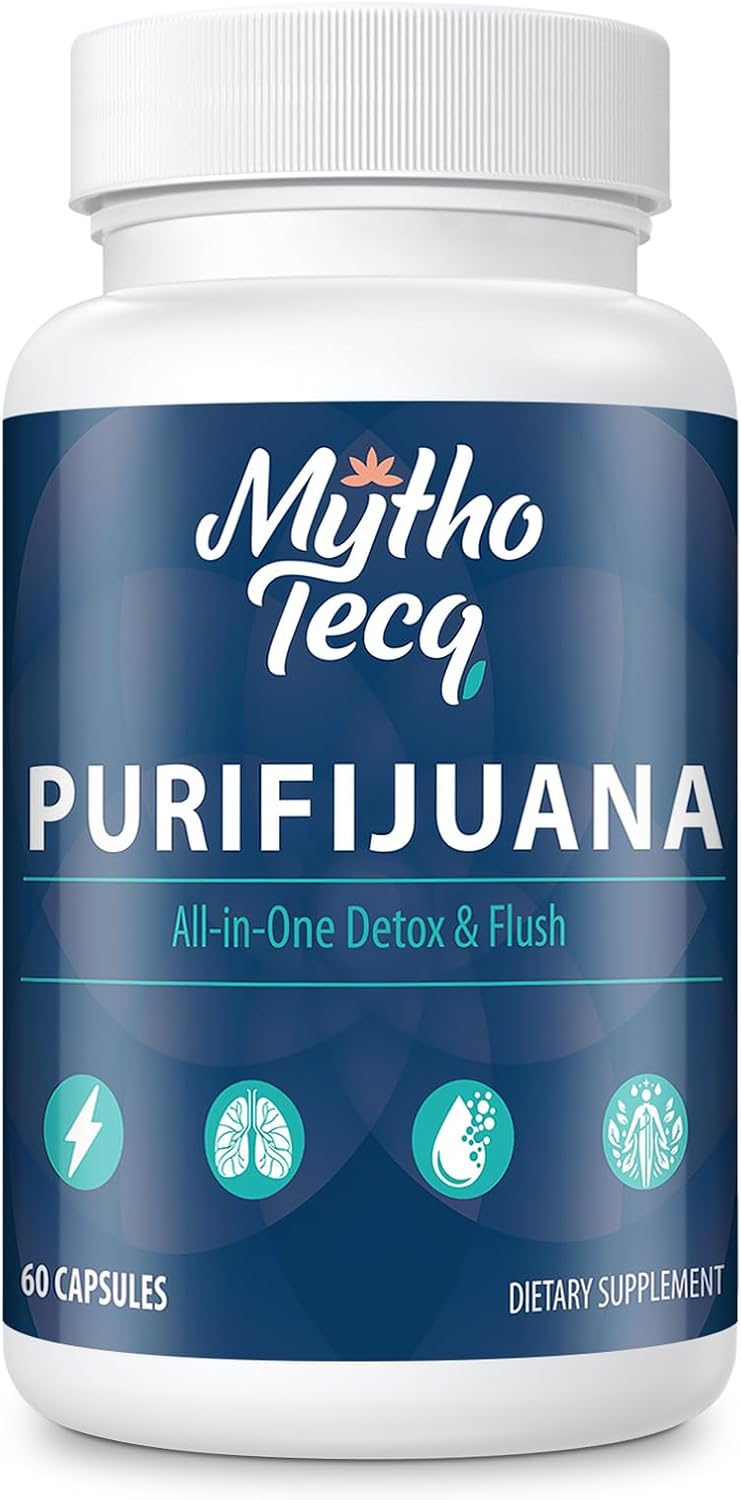 MythoTecq 90000 ملغ ديتوكس وتنظيف الجسم للرجال والنساء تطهير سريع للكلى إصلاح تركيبة عشبية طبيعية فاخرة للكبد والهضم والمزاج 60 كبسولة - Image 1