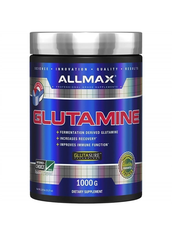 AllMax Nutrition L - Glutamine Powder, Muscle Recovery Formula, Gluten Free, Vegan, 1000 Grams - Image 1
