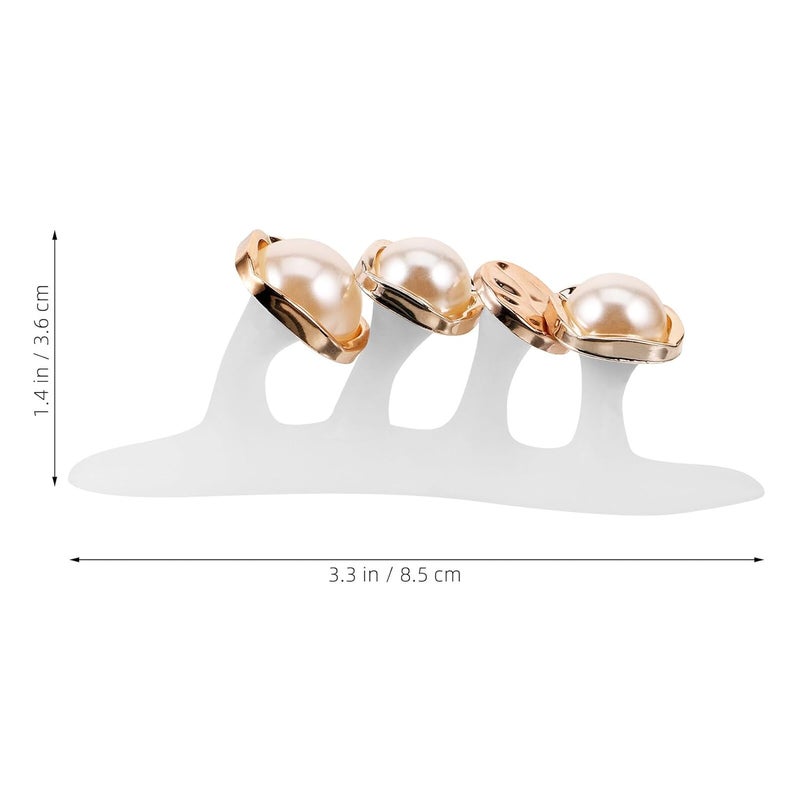 Silicone Toe Separator for Pedicure Nail Supplies Soft Flower Pedicure Toe Dividers Square Pearl Design for Feet Nail Art - Image 2