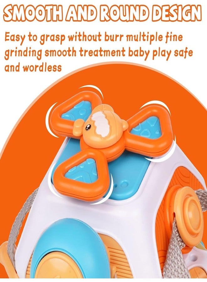 Brand Conquer Baby Busy Cube Board Montessori Sensory Toy Toddler 1-3 Infant Carseat Plane Travel Kids Educational Activity Cube Toy for Babies Birthday Gift 6 7 9 Month Old Boy Girl (6 in 1 Cube) - Image 4