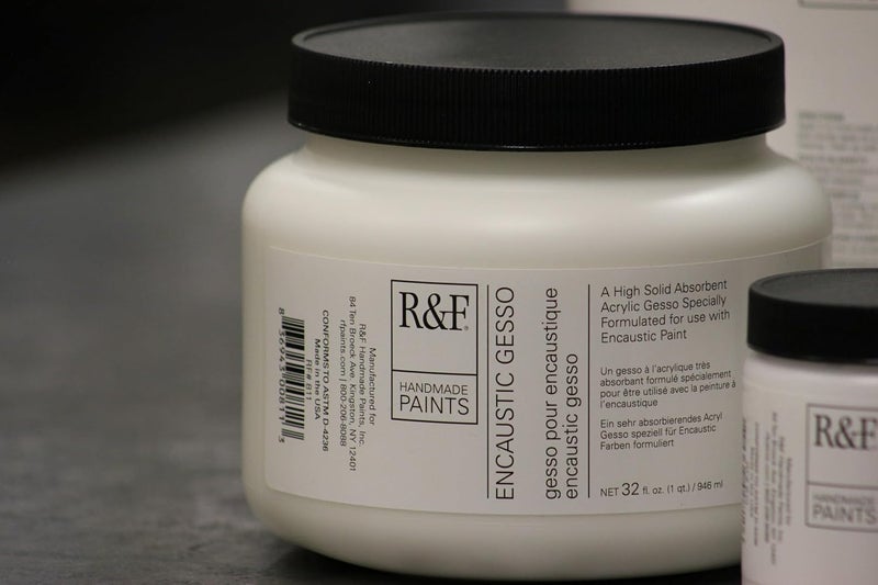 R&F Encaustic Gesso - 32 Fl Oz (946 ml) High Solid Absorbent Acrylic Gesso for Encaustic Painting - Image 2