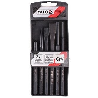 Yato YT4712 Chisel And Punch SetCuttingPunchingIndustrial toolAutomotivePower ToolsHome Toolshand toolsRepair ToolChisel and Punch SetWorkshop ToolsCrV 60Taper Point EndBlack Finish - Image 3