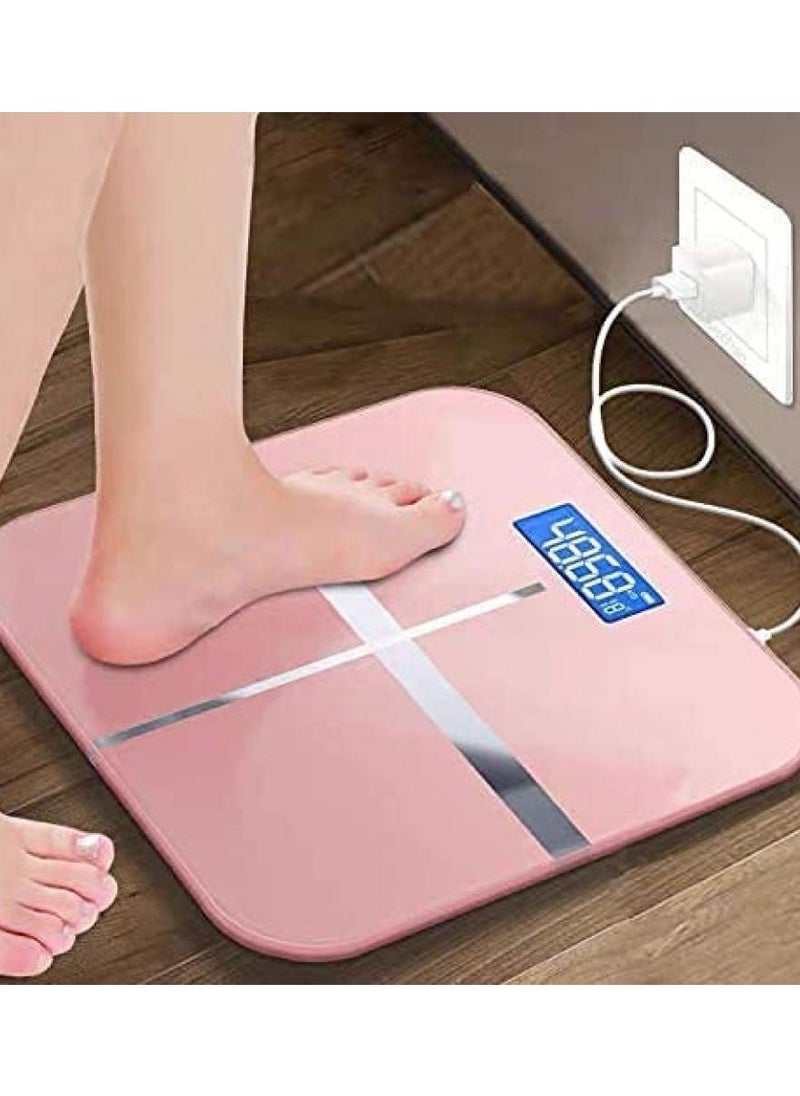 AIWANTO - Bathroom Weighing Scale Women Scale Digital Scale Pink - Image 1