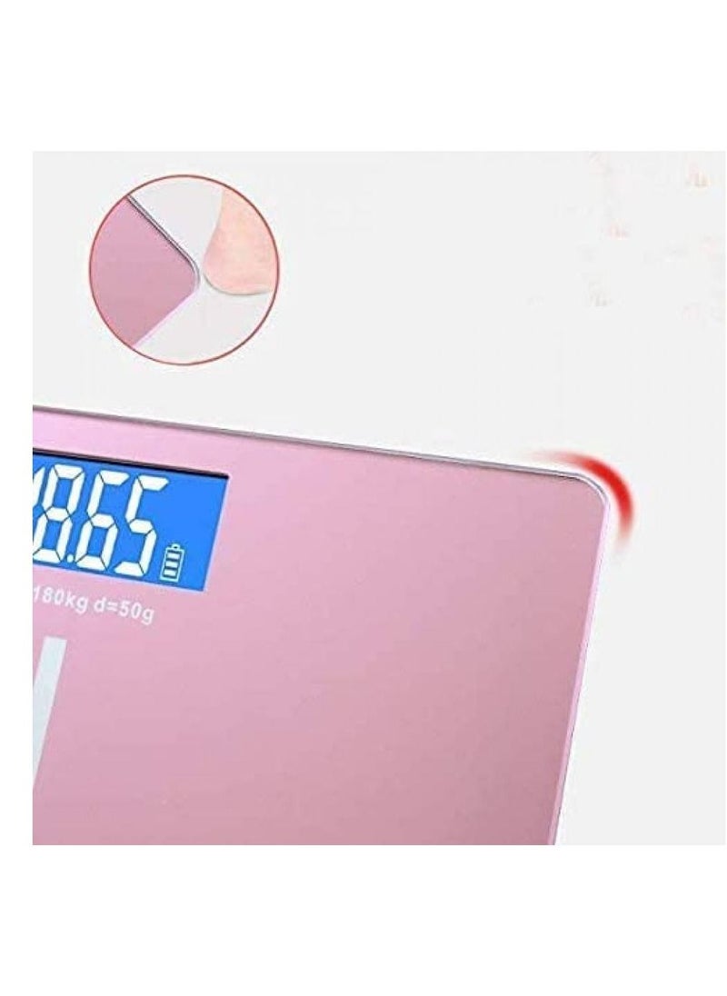 AIWANTO - Bathroom Weighing Scale Women Scale Digital Scale Pink - Image 1