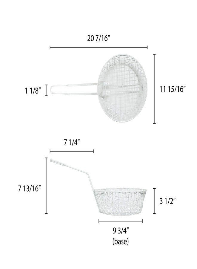 Thunder Group 3-Inch Deep Breading Basket with 12-Inch Round Coarse Mesh - Image 3