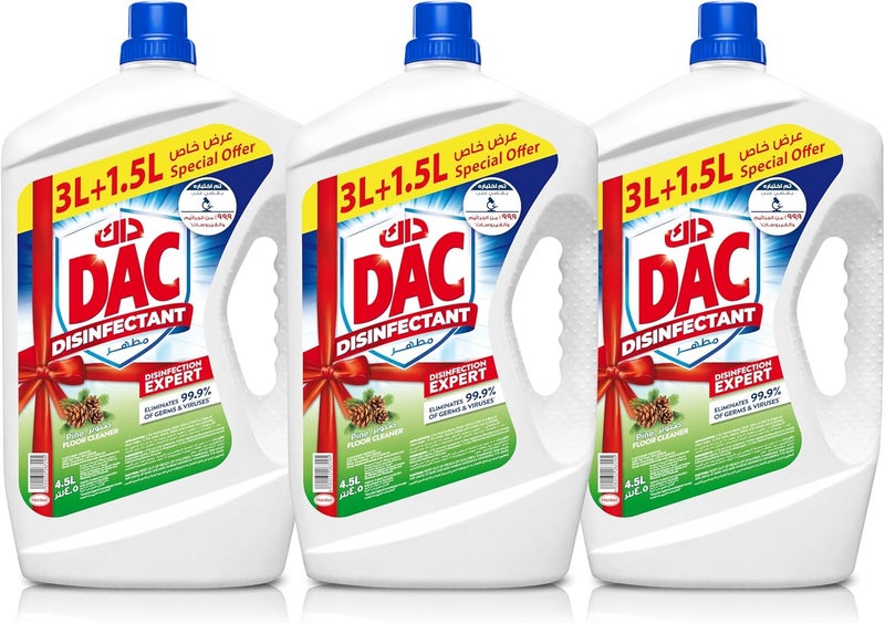 DAC Disinfectant Pine, 3 x 4.5L - Image 1
