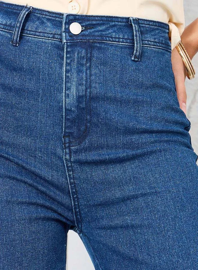 Styli Super High Rise Straight Fit Jeans
