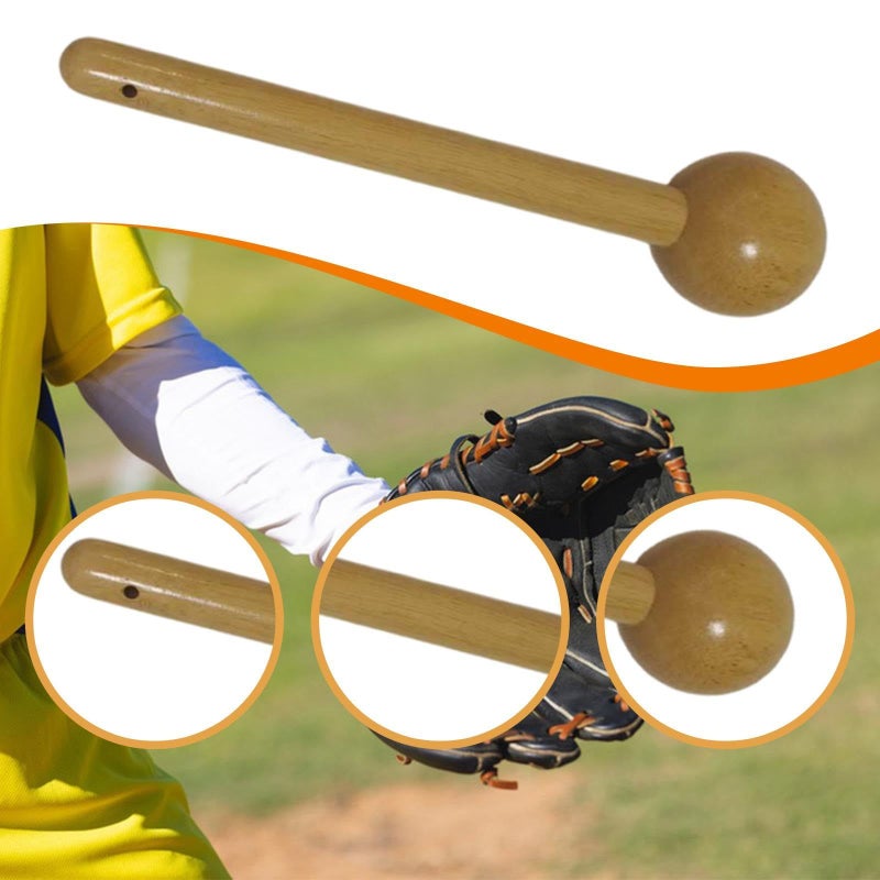 Vaveren Baseball Glove Mallet Wood Conditioning Multi Purpose Shaping Tool Brown - Image 3