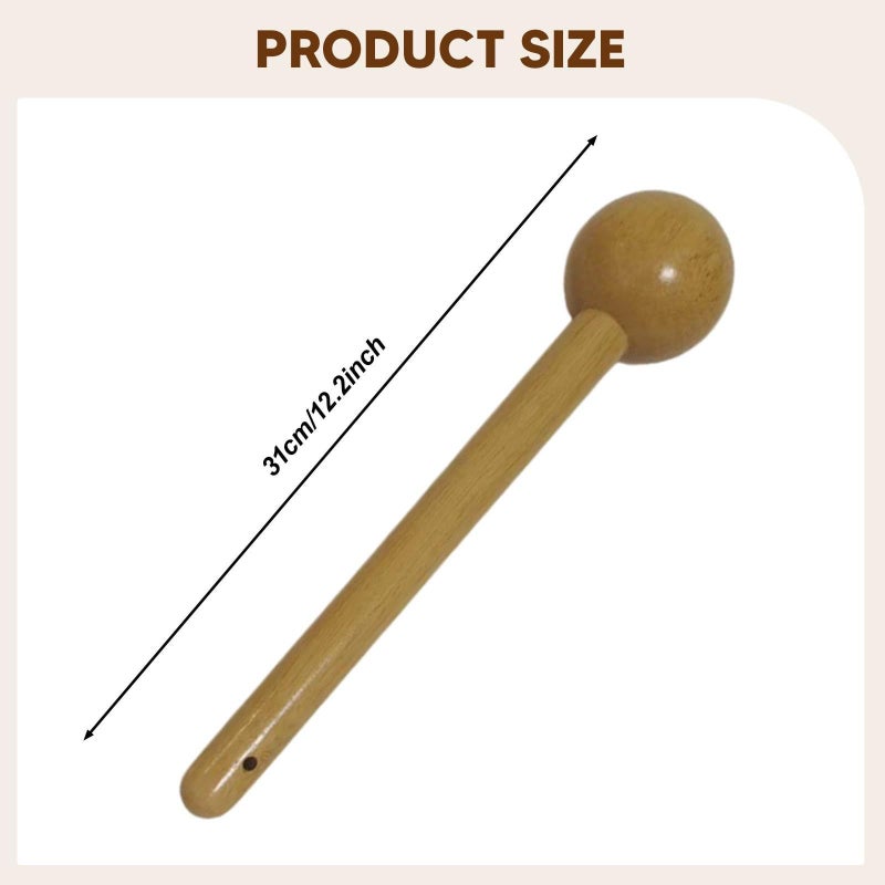 Vaveren Baseball Glove Mallet Wood Conditioning Multi Purpose Shaping Tool Brown - Image 2