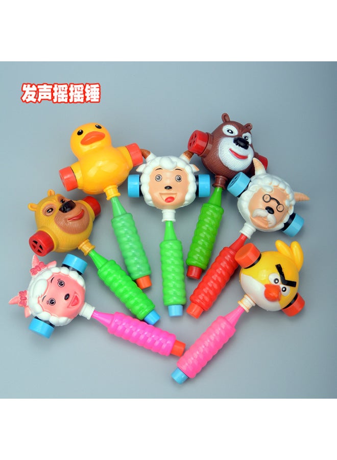 Cartoon Rocking Hammer Children's Educational Creative Toy Little Duck Bear Rocking Hand Rattle Small Rattle - Image 1