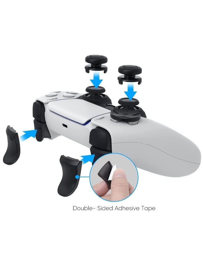 Accessories Kit Bundle for PS5 Compatible with DualSense Controller, Thumb Grips Sticks Joystick + L2 R2 Trigger Extender+D-pad Button for Playstation 5 Controller, Anti-Slip Replacement Parts - Image 4