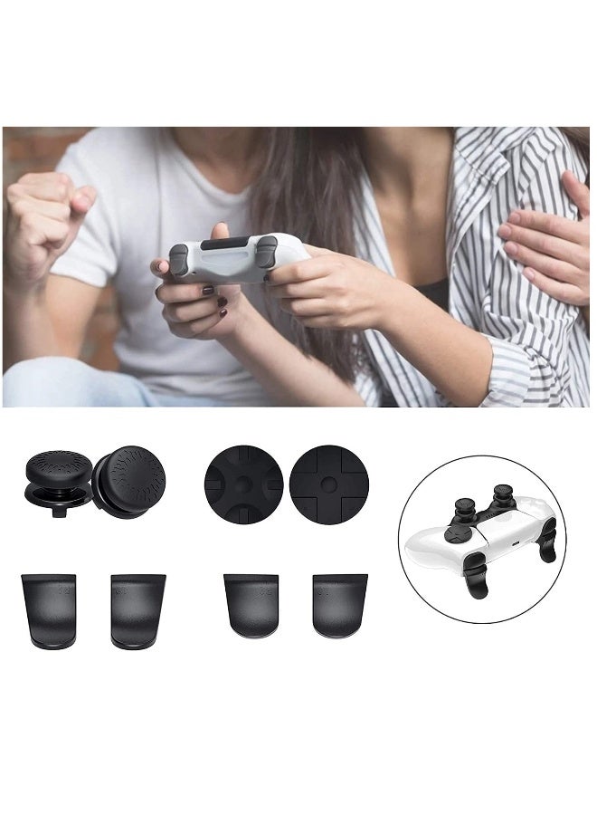 Accessories Kit Bundle for PS5 Compatible with DualSense Controller, Thumb Grips Sticks Joystick + L2 R2 Trigger Extender+D-pad Button for Playstation 5 Controller, Anti-Slip Replacement Parts - Image 5