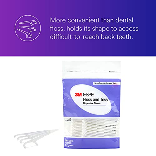 3M Floss and Toss Disposable Dental Floss Picks, Floss and Toothpick in One, Pack of 30 - Image 4