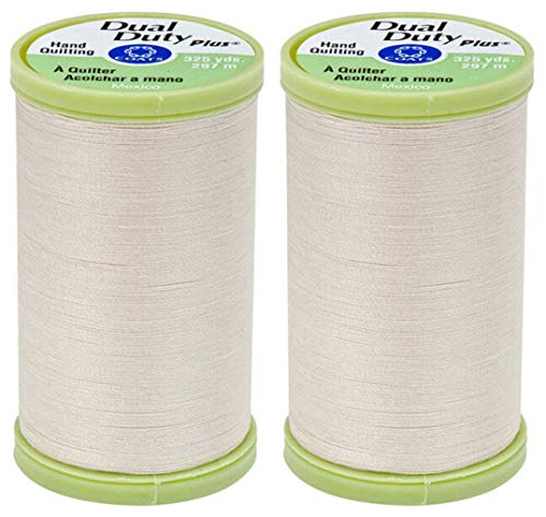 Coats 2Pack Bundle Coats Clark Dual Duty Plus Hand Quilting Thread 325yds Natural s9608010 - Image 1