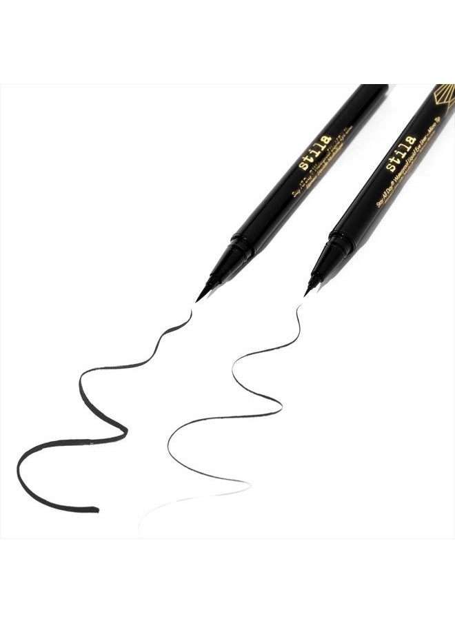 stila Stay All Day Waterproof Liquid Eye Liner - Micro Tip, Intense Black  - Image 3