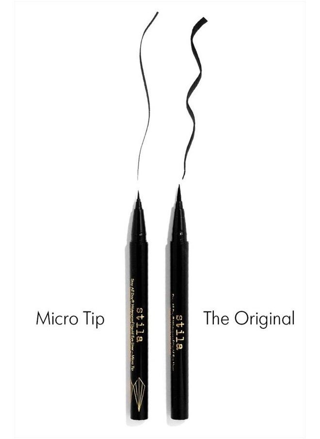 stila Stay All Day Waterproof Liquid Eye Liner - Micro Tip, Intense Black  - Image 5