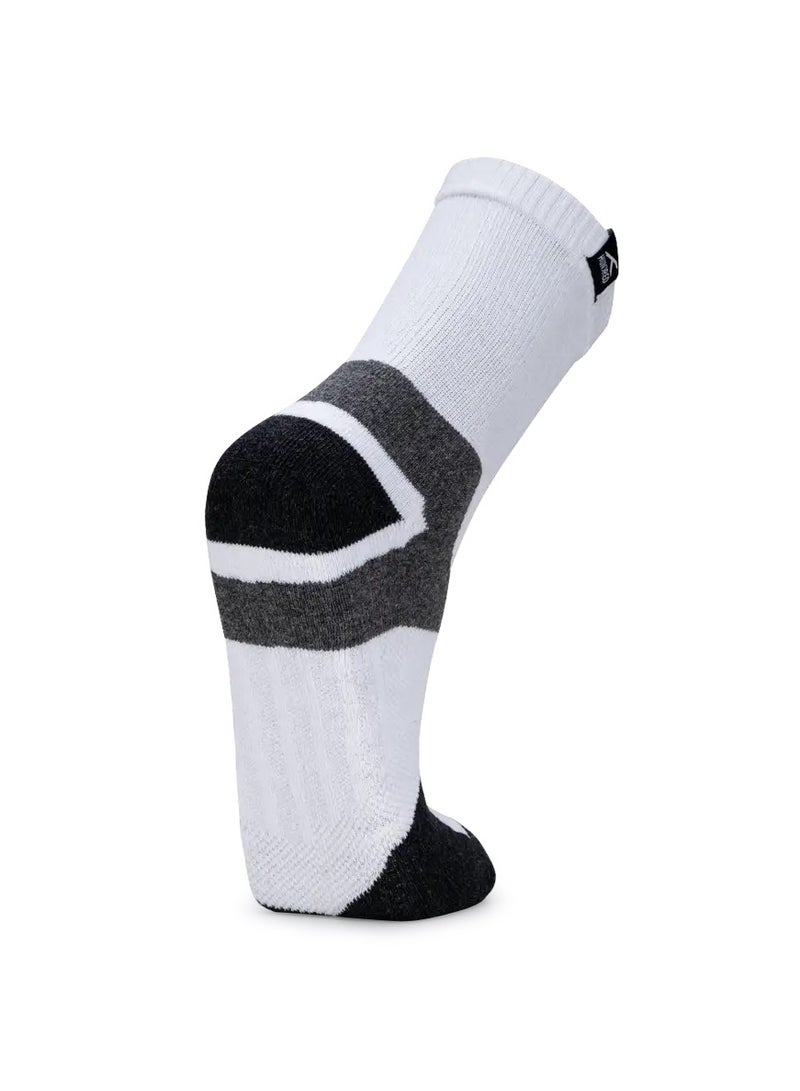 HUNDRED Men'S Sports Socks - Quarter (White) (Hbas-3M057-1) - Image 3