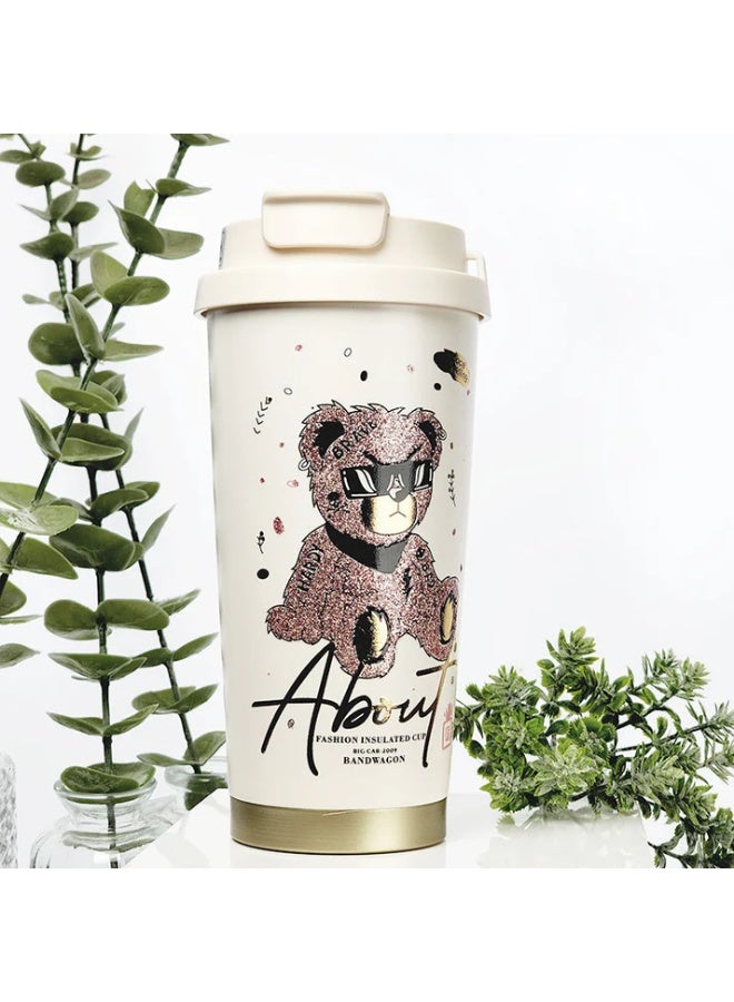 RoseGold Ted Stainless Steel premium Insulated Detox Infuser Bottle with Tea and Fruit Infuser attachment, 520ml - Image 2