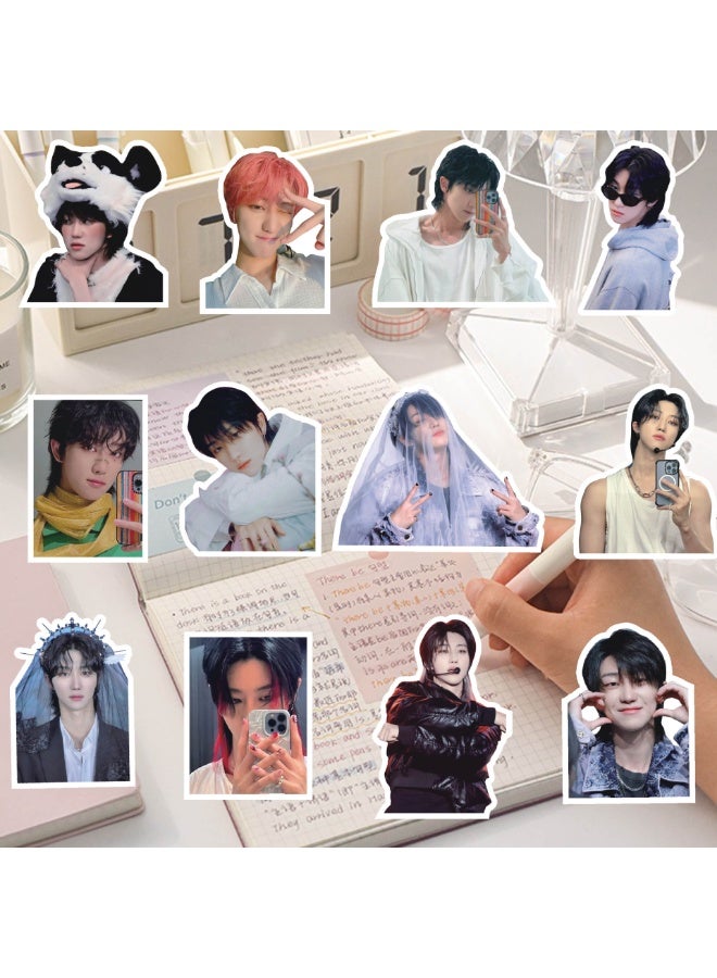 NIBEMINENT 74 Pcs Kpop SEVENTEEN - THE8 Deco Kit Waterproof Stickers, High Definition Printing Bright Colors, Suitable for Laptop Skateboard Luggage Water Bottle Guitar DIY - Image 2