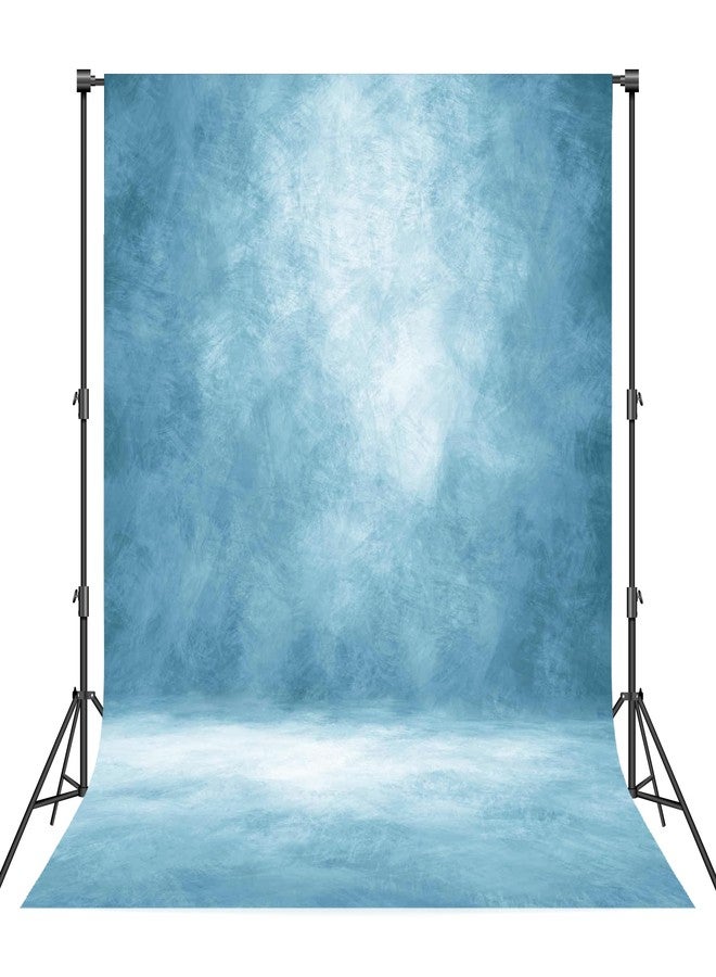 Haboke Abstract Professional Photography Backdrop for Portrait Photo Props Booth Background Photoshoot Studio with Ployester Fabric Roller Pocket on Top(8x10ft, Light Blue) - Image 1