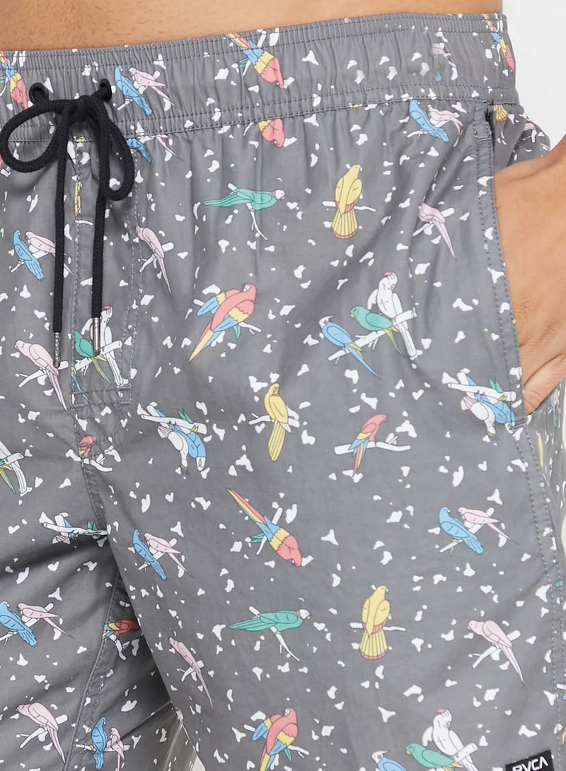 rvca Logo Swim Shorts