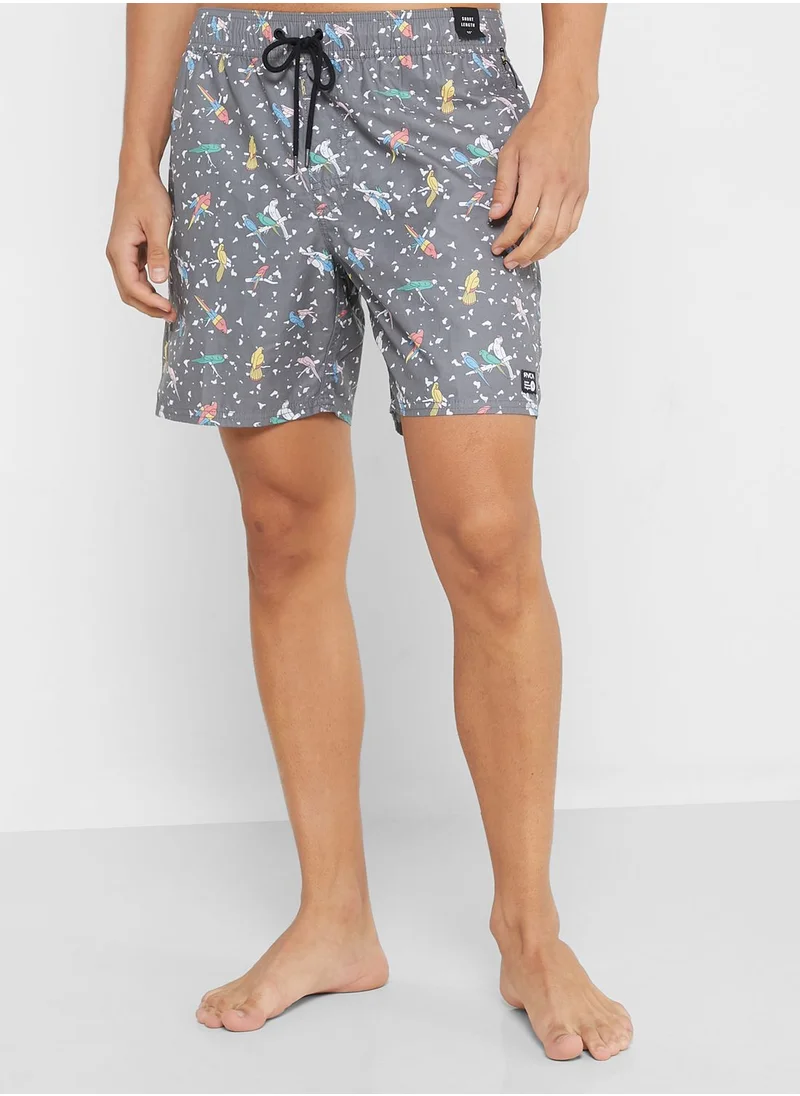 rvca Logo Swim Shorts