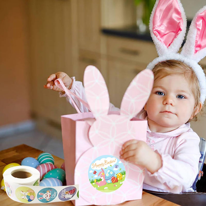 Ccswybf 500 Pcs Easter Stickers 1.5 Inch Bunny Sticker Cute Egg Stickers for Kids Happy Easter Sticker for Party Supplies, Gift Decorations - Image 3