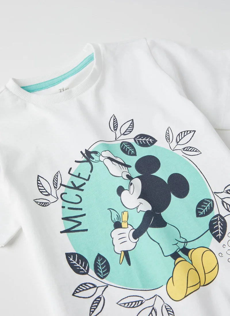 زيبي Pyjamas for Boys 'Nature Mickey', Aqua Green/White