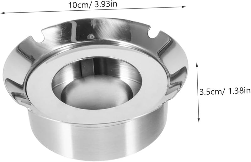 Stainless Steel Smokeless Ashtray for Cigar and Cigarette Outdoor Car Office Home Use - Image 3