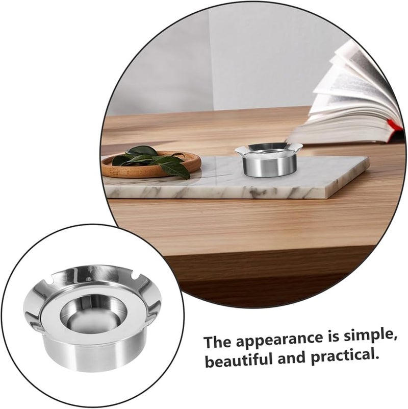 Stainless Steel Smokeless Ashtray for Cigar and Cigarette Outdoor Car Office Home Use - Image 4
