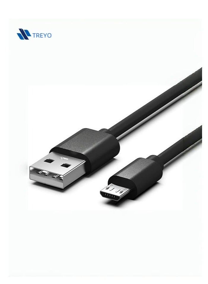 TREYO Fast Charging PS4 USB Cable, Durable Micro USB Charger for PS4 Controllers, Samsung Galaxy, LG, Kindle, and More - Tangle-Free Design  - Image 1